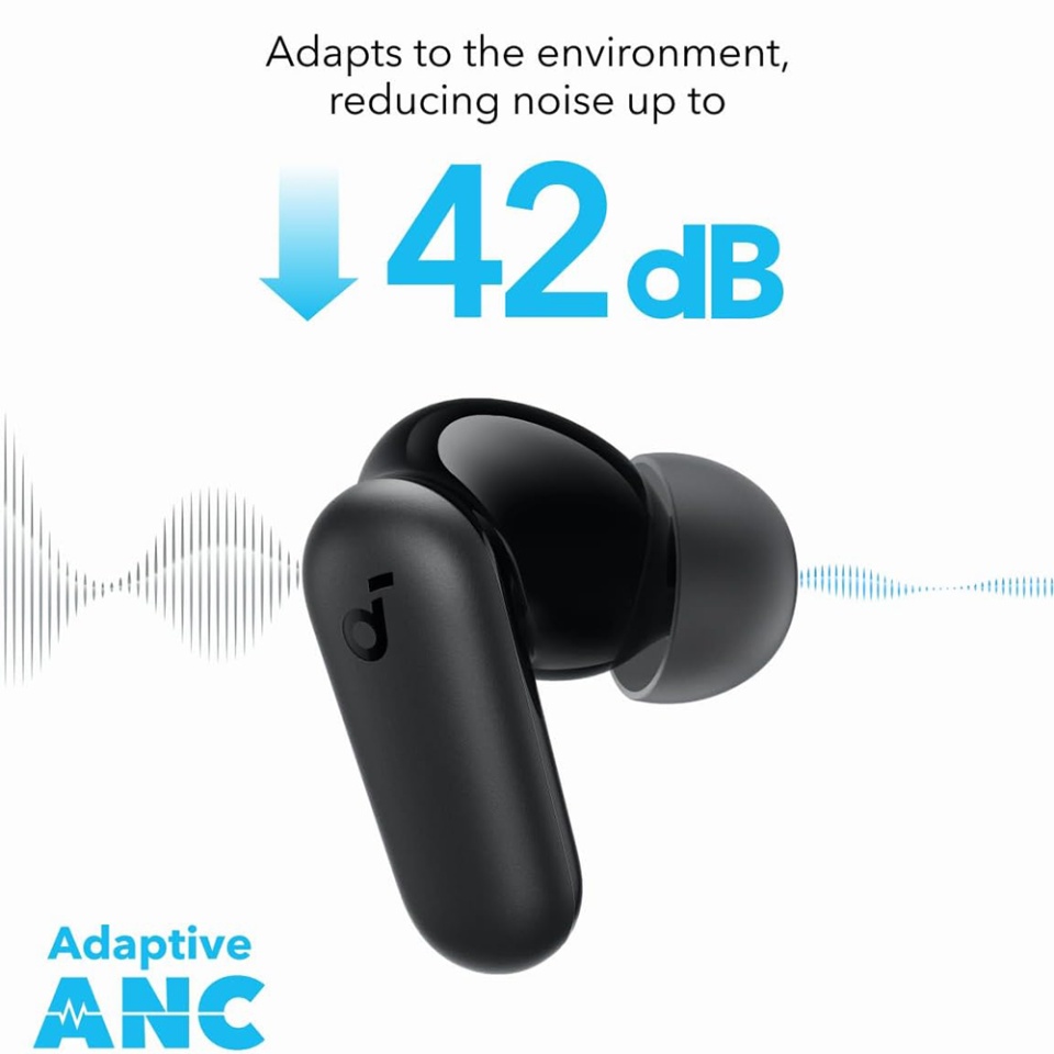 Casti In-Ear Anker SoundCore P30i , Wireless, IP54, Bluetooth 5.4, Incarcare Type-C - Negru - 1 | YEO