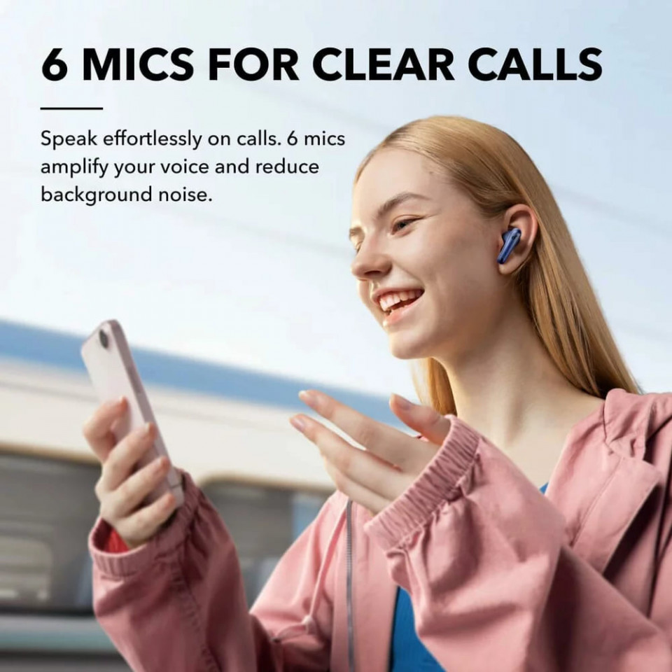 Casti In-Ear Bluetooth 5.3, ANC 2.0, Hi-Res, LDAC, IPX4, Anker SoundCore Liberty 4 NC, (A3947G31) - Blue - 3 | YEO