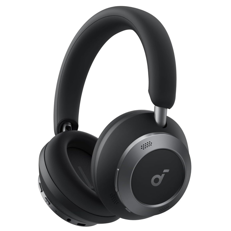 Casti On-Ear Wireless Activ Noise Cancelling, BT 5.3, Hi-Res, Anker SoundCore Space One Pro, Negru
