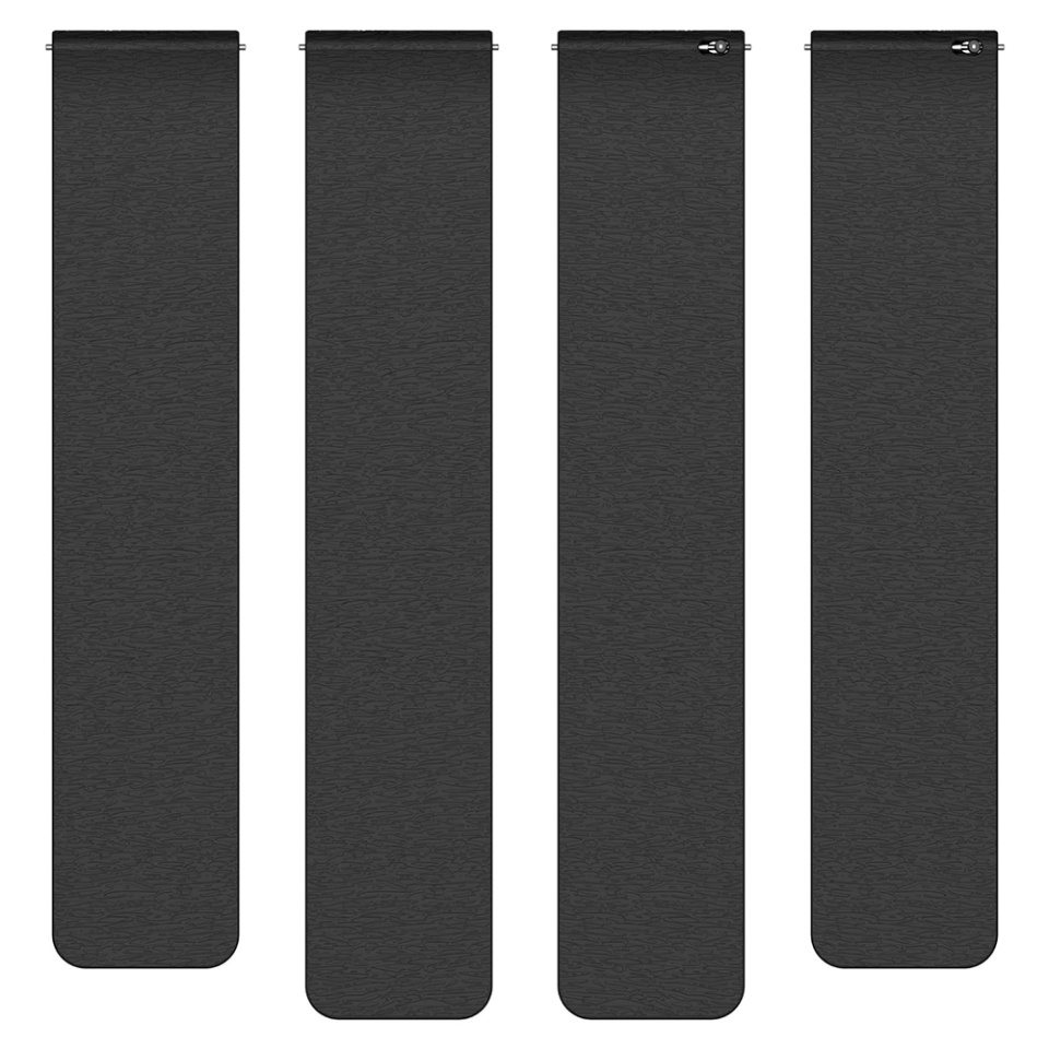 Curea pentru Smart Watch din Silicon, 18mm, Ajustabila, Premium, W074, Negru - 3 | YEO
