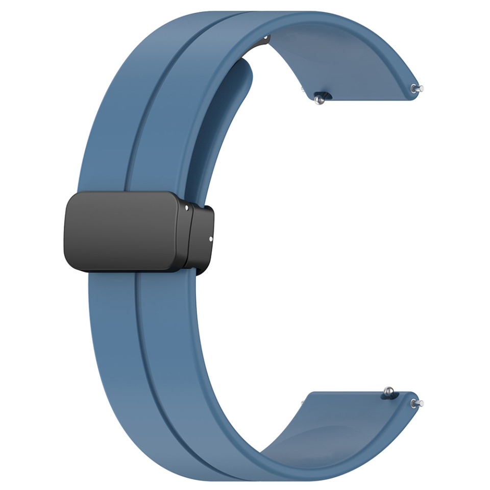 Curea Slicon pentru Huawei Watch GT 2 (46mm)/GT 2 Pro/GT 3 Pro (46mm)/Ultimate, Xiaomi Watch S1, Catarama Magnetica, 22mm, SKDR BandPro W011 - Albastru