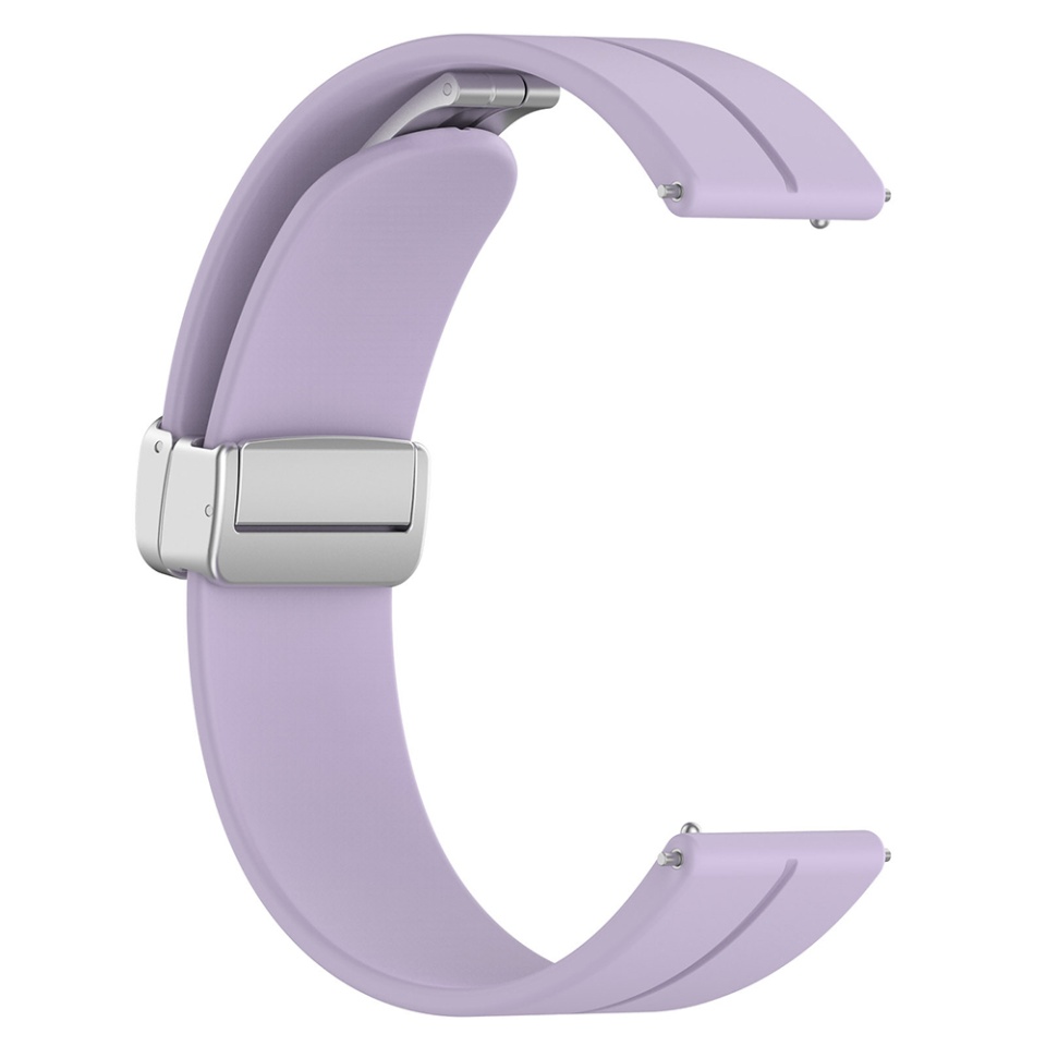 Curea Slicon pentru Samsung Galaxy Watch 4/5/Active 2, Huawei Watch GT 3 (42mm)/GT 3 Pro (43mm), Catarama Magnetica, 20mm, SKDR BandPro W011 - Violet