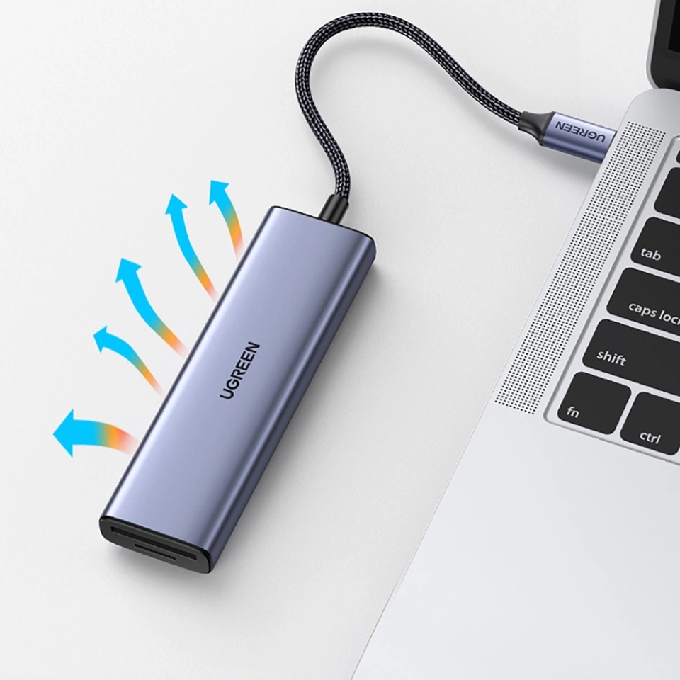 Docking Station Type-C la 3x USB3.0, HDMI 4K, 5Gbps, Card Reader SD/TF, 104MB/s, Ugreen CM511 20956A, Gri - 2 | YEO