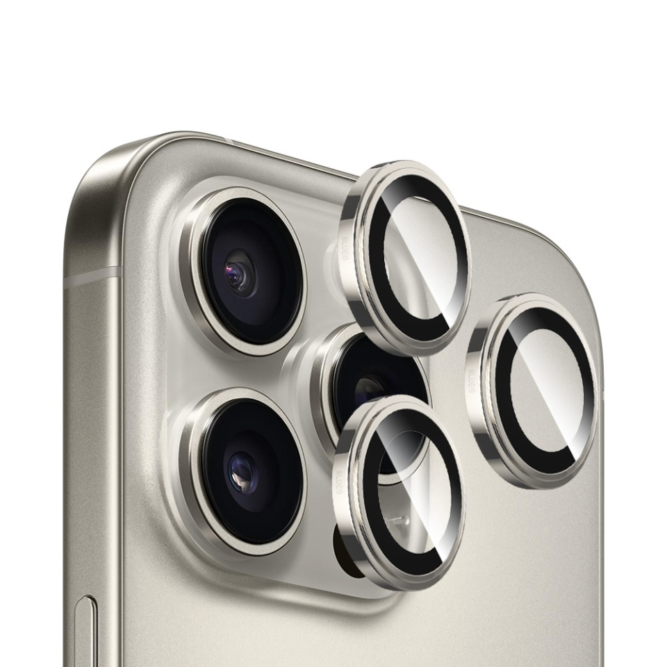 Folie Camera pentru iPhone 16 Pro / iPhone 16 Pro Max, Sapphire Crystal Original Lens Glass Blueo, Protectie camera telefon, Negru
