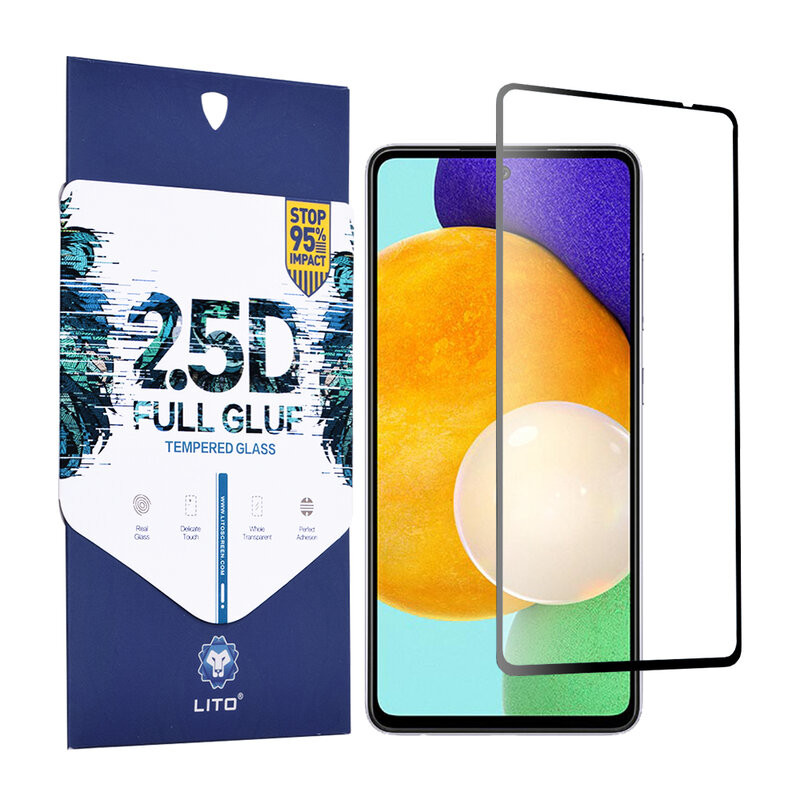 Folie de sticla Samsung Galaxy A52 5G, 2.5D FullGlue LITO - Negru