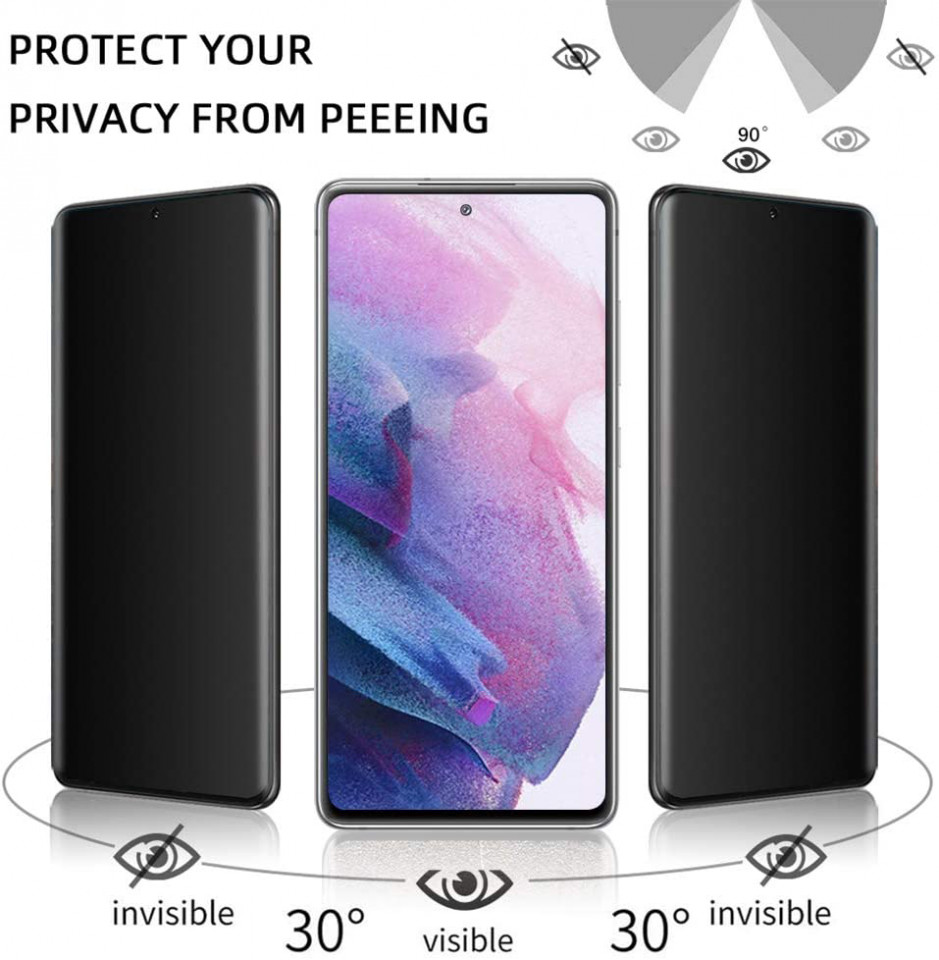 Folie de sticla Samsung Galaxy S21 Plus, UV Glue LITO - Privacy - 2 | YEO