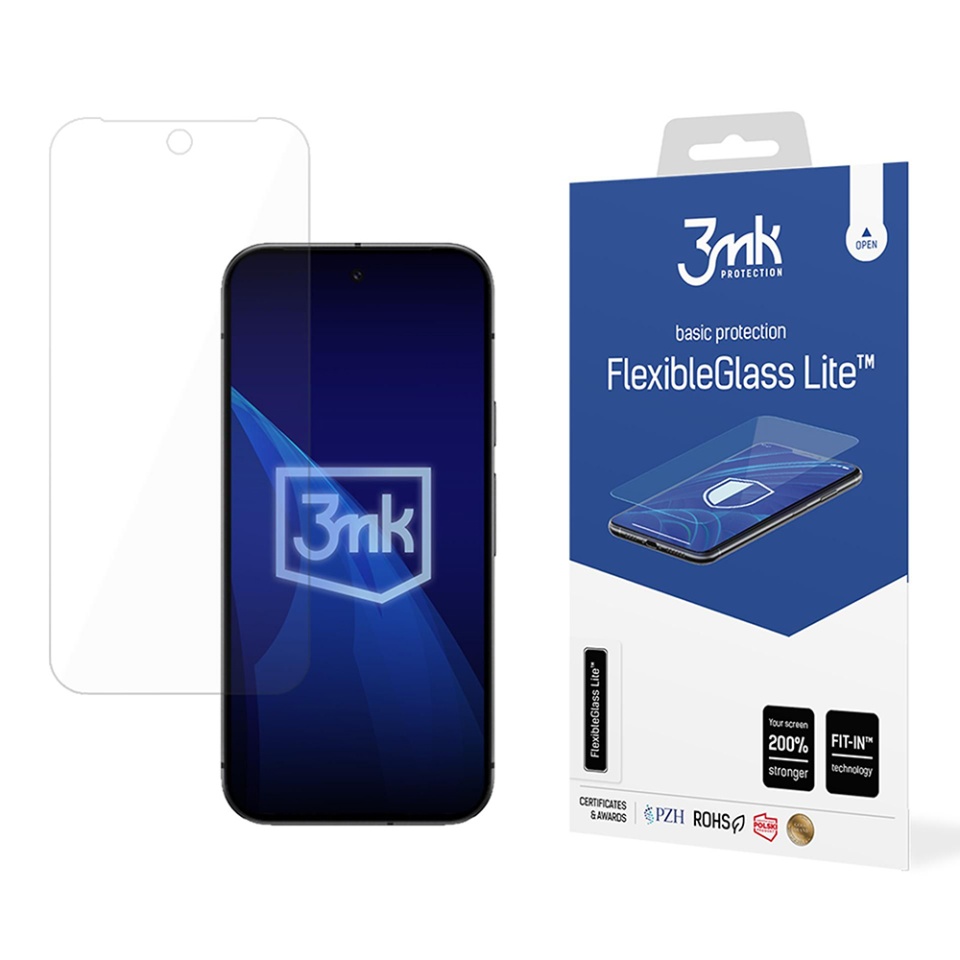 Folie pentru Google Pixel 9a din silicon, 3mk FlexibleGlass, Transparent