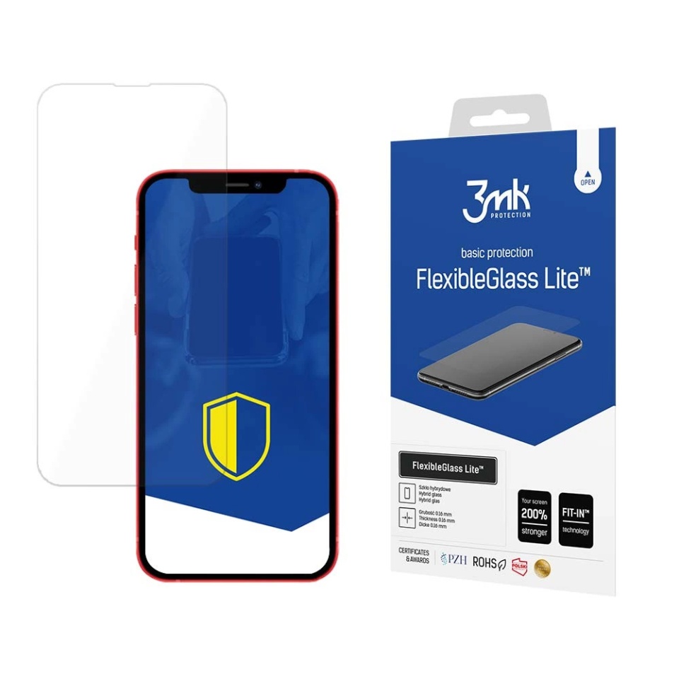 Folie pentru iPhone 13 / 13 Pro din silicon, 3mk FlexibleGlass, Transparent