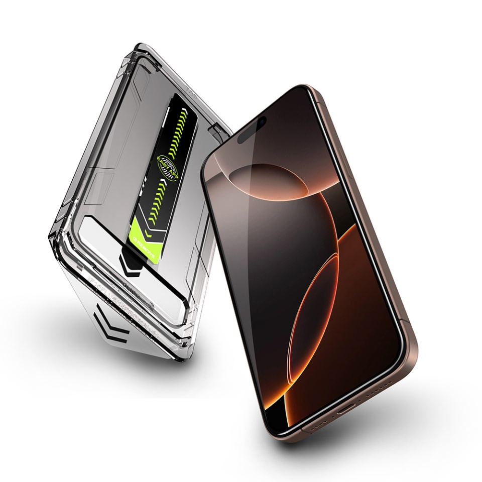 Folie pentru iPhone 13 Pro Max / 14 Plus, SKYDDAR INNOVATION, Sticla Securizata, Ultra HD, TitanGlass, Montare Simplă, set cu sticker, Transparent - 5