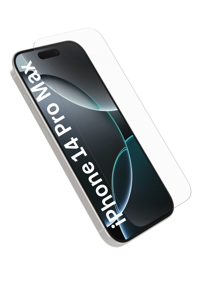 Folie pentru iPhone 14 Pro Max, SKYDDAR INNOVATION, Protectie 9H, 0.3mm, Clear Vision, set cu sticker, Transparent