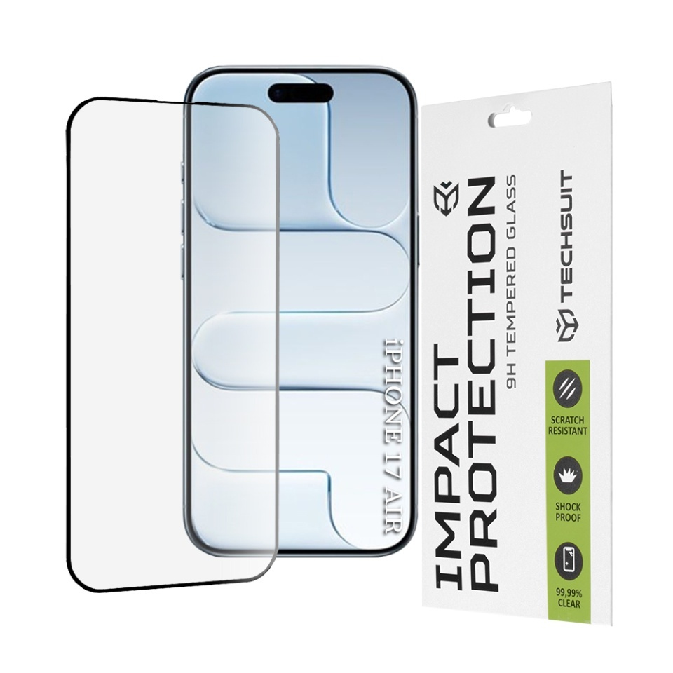 Folie pentru iPhone Air, SKYDDAR INNOVATION, Sticla Securizata, Ultra HD, Protectie 111D, Montare Simplă, set cu sticker, Transparent