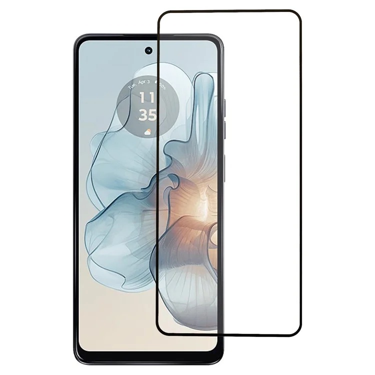 Folie pentru Motorola Moto G04 / Moto G24 / Moto G24 Power / Moto G04s / Moto E14, Ultra HD, Protectie 9H, Montare Simplă, SKYDDAR 111D - Black Frame