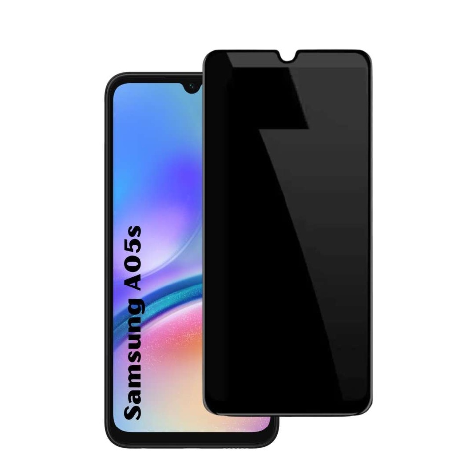 Folie pentru Samsung Galaxy A05 / Galaxy A05s, Anti-spy Ultra HD, Protectie 9H, Montare Simplă, 111D, Privacy, set cu sticker
