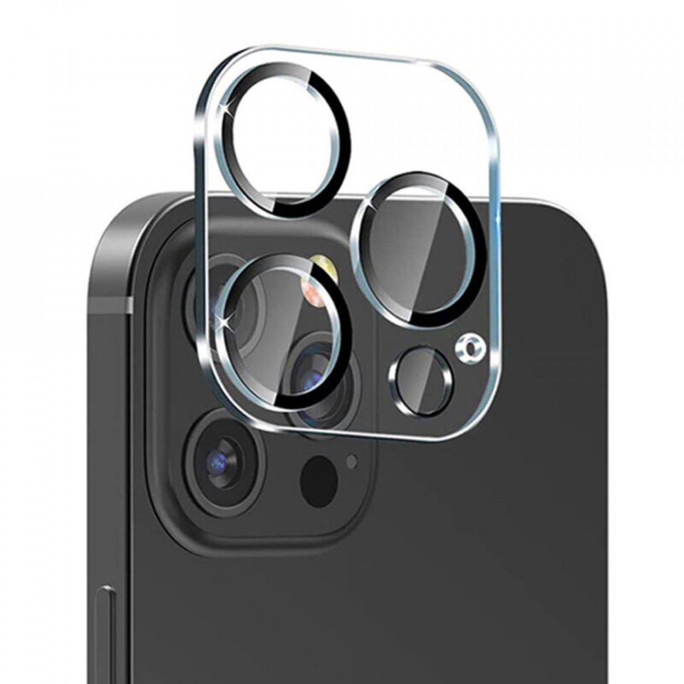 Folie Sticla Camera iPhone 13 Pro / 13 Pro Max, Lito S+ Camera Glass Protector - Negru/transparenta