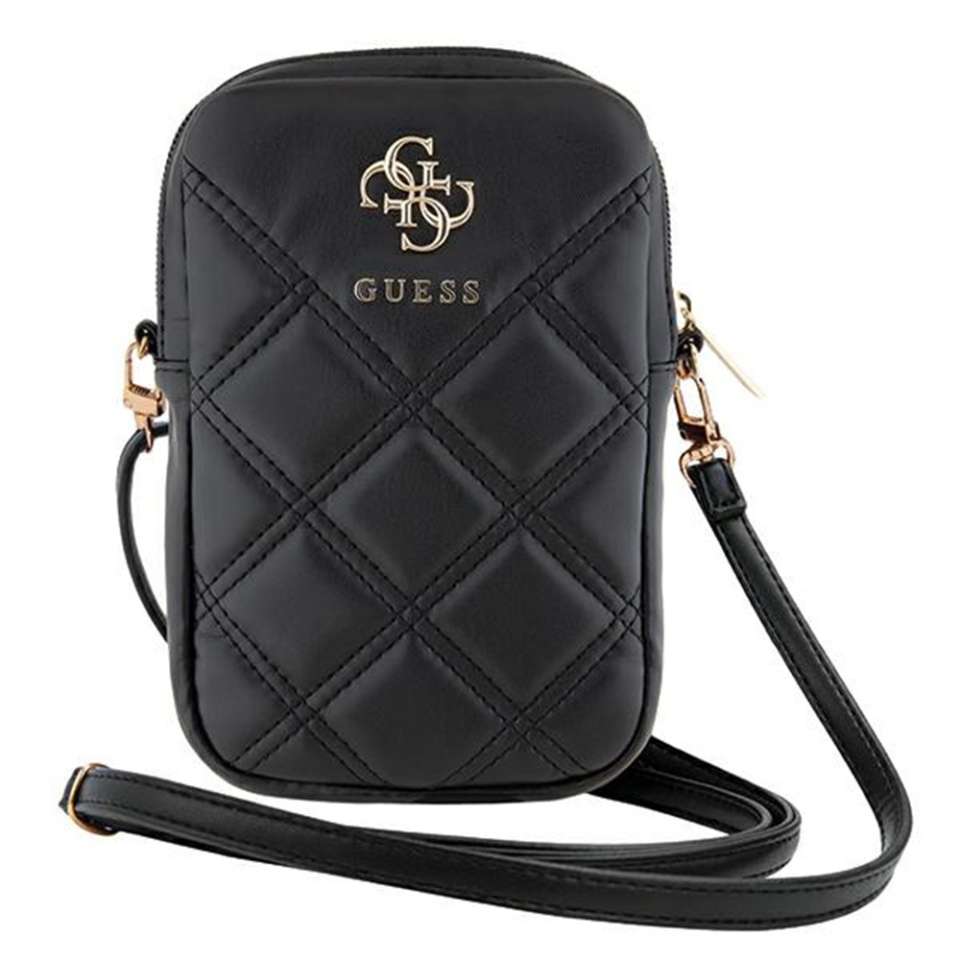 Geanta Guess, Piele Ecologica, Zip Quilted 4G, Negru - 1 | YEO