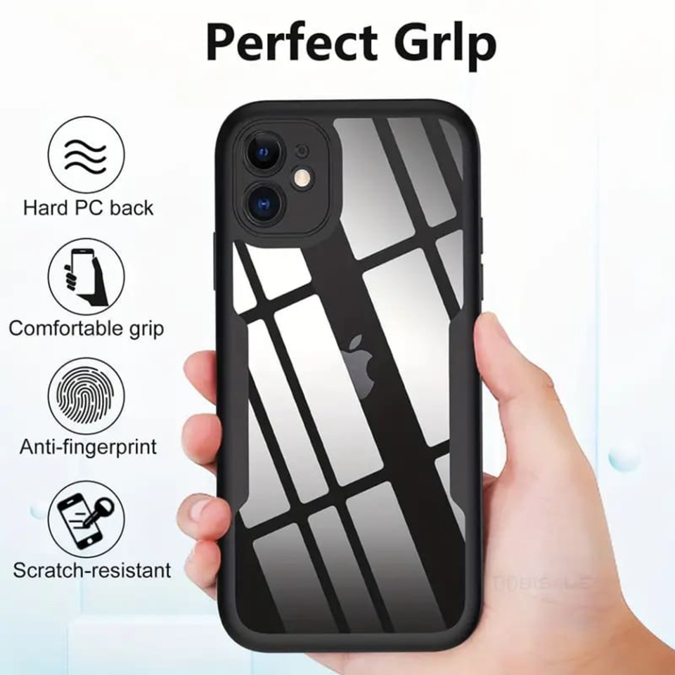 Husa + Folie pentru iPhone 12, SKYDDAR INNOVATION, [Pachet 360°] ColorVerse, set cu sticker, Negru - 6