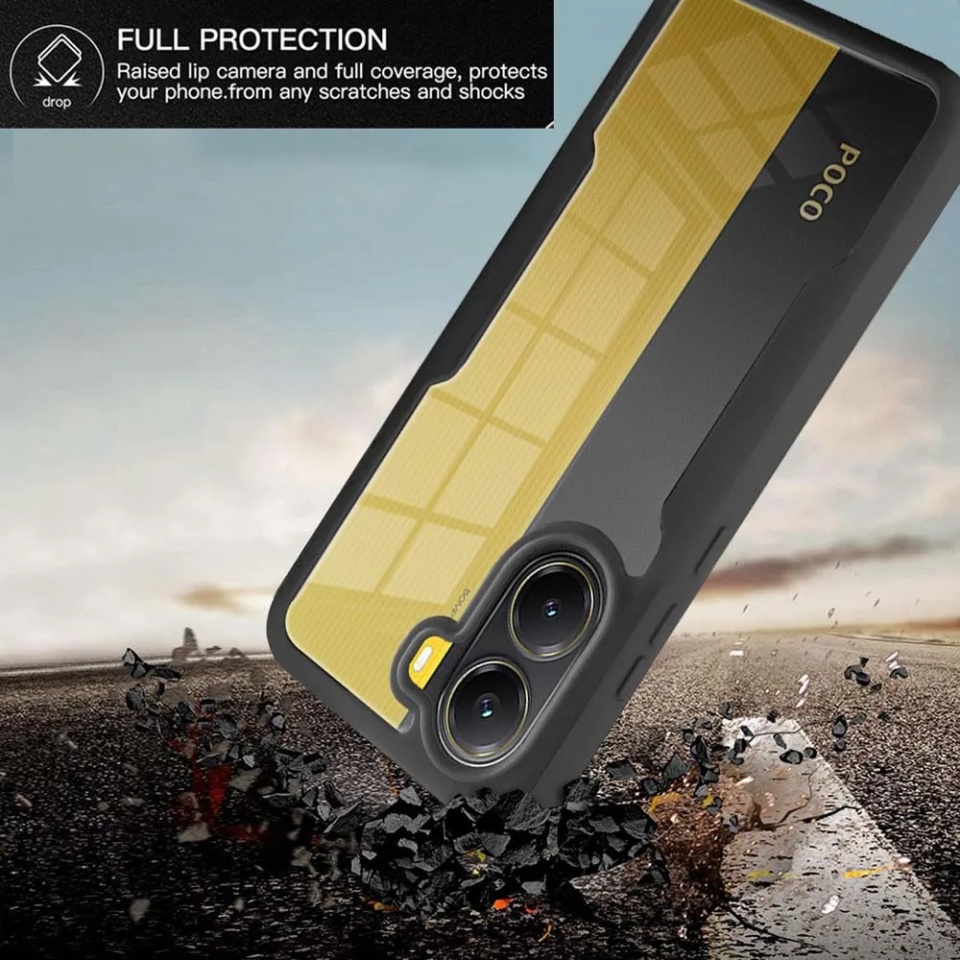 Husa + Folie pentru Xiaomi Poco X7 Pro, SKYDDAR INNOVATION, [Pachet 360°] ColorVerse, Negru, set cu sticker - 2 | YEO