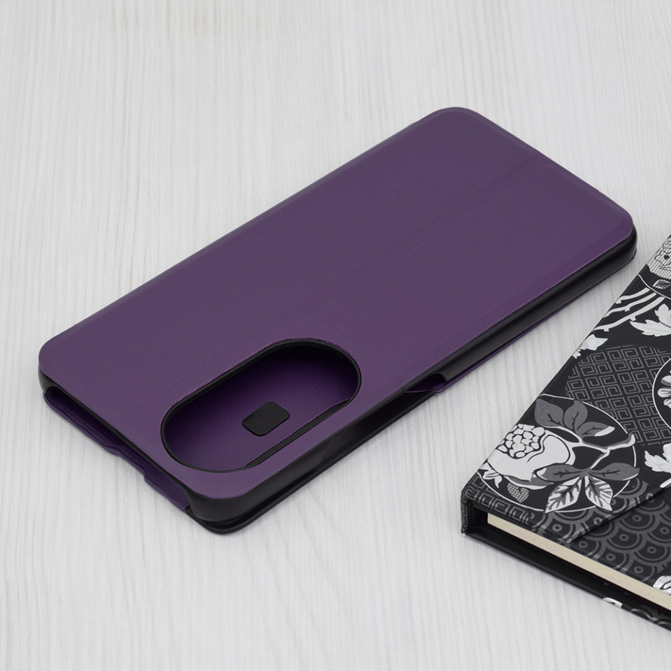 Husa Honor X7b tip carte, Skyddar Eco View Leather - Mov - 2 | YEO