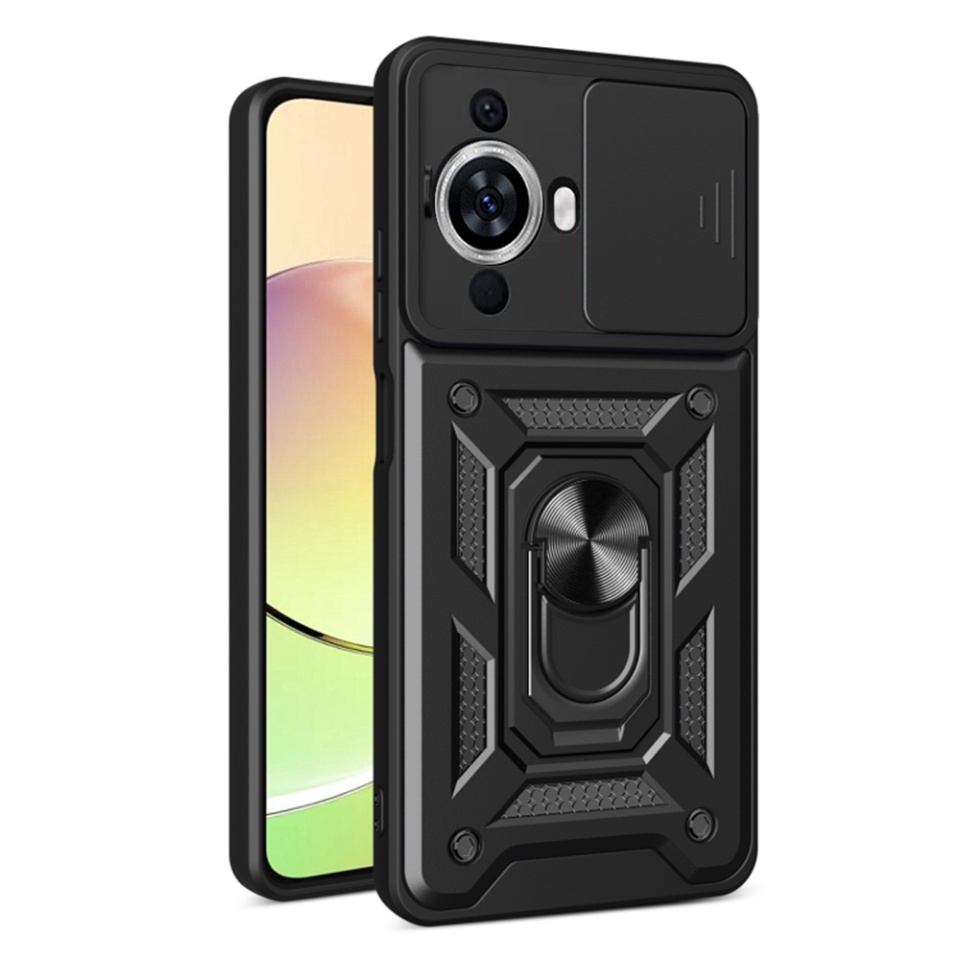 Husa Huawei nova 11 / nova 12s cu inel magnetic si protectie camera Skyddar CamShield - Negru
