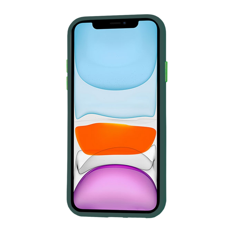 Husa iPhone 11 Magsafe, ce absoarbe intens socurile, Skyddar Frosted - Verde inchis - 2 | YEO