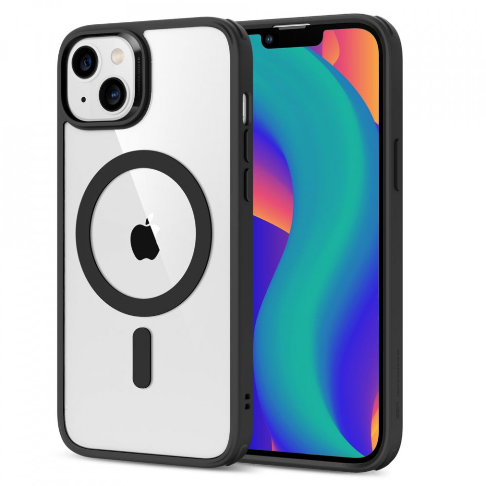 Husa iPhone 14 Plus, ESR Classic Hybrid HaloLock - Negru Transparent