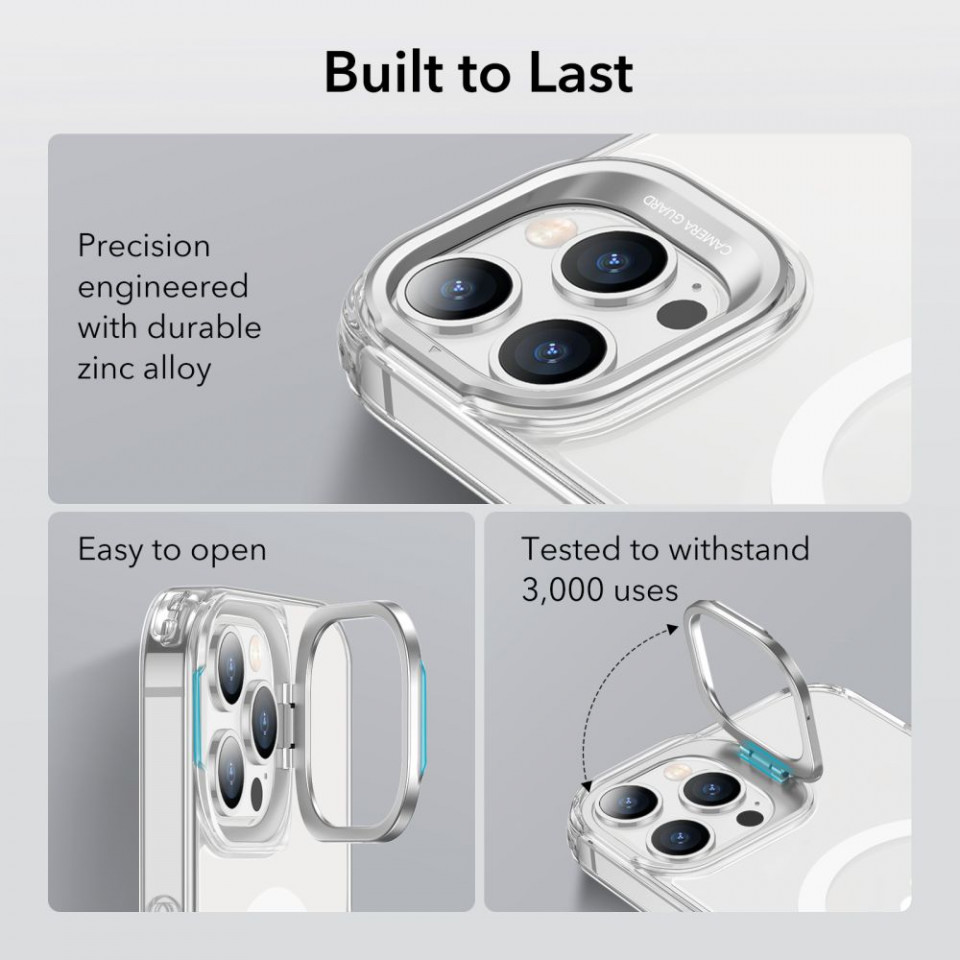 Husa iPhone 14 Pro, ESR Classic Kickstand - Transparent - 6