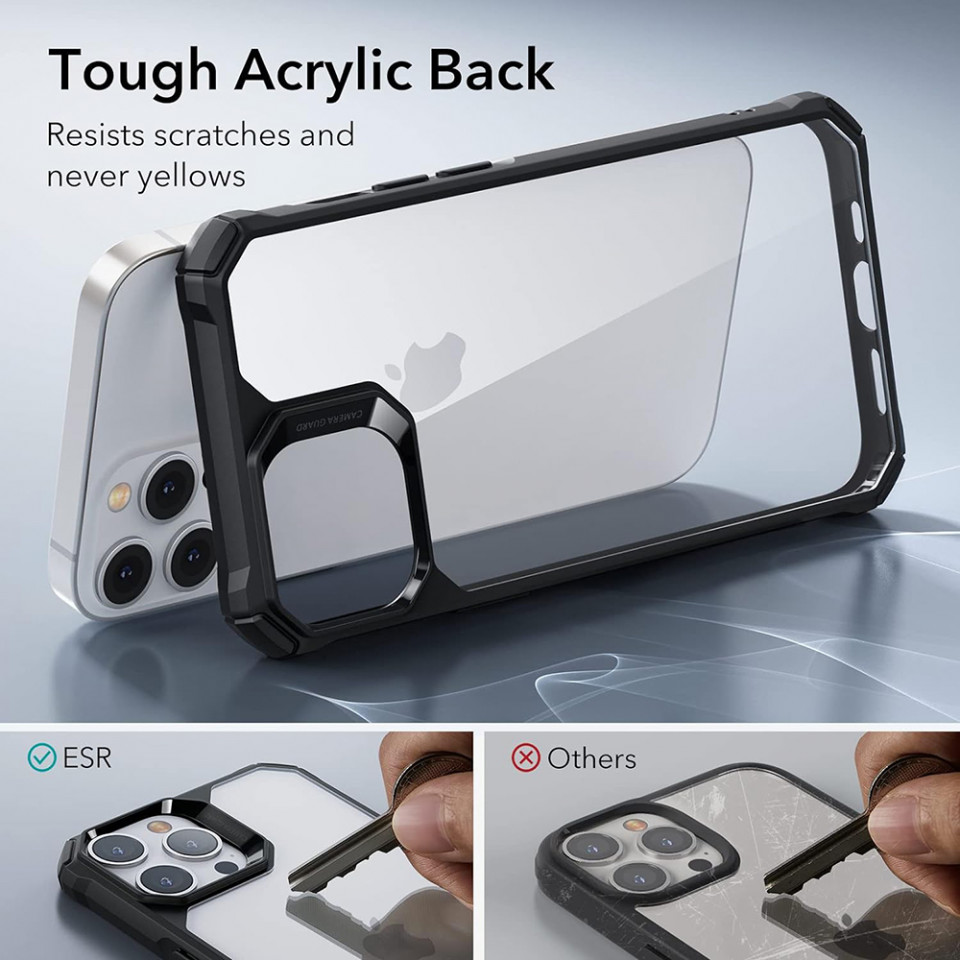 Husa iPhone 14 Pro Max, Air Armor ESR - Negru/transparenta - 3 | YEO