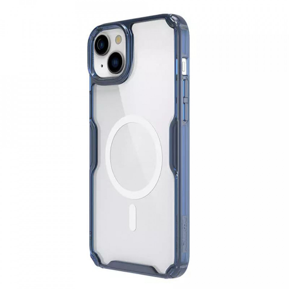 Husa iPhone 15 Plus, Nillkin Nature TPU MagSafe - Albastru - 2 | YEO