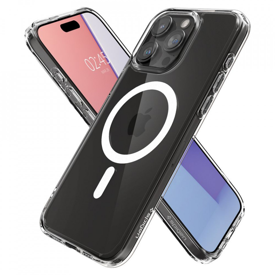 Husa iPhone 15 Pro, Spigen Ultra Hybrid MagSafe - Alb - 4 | YEO