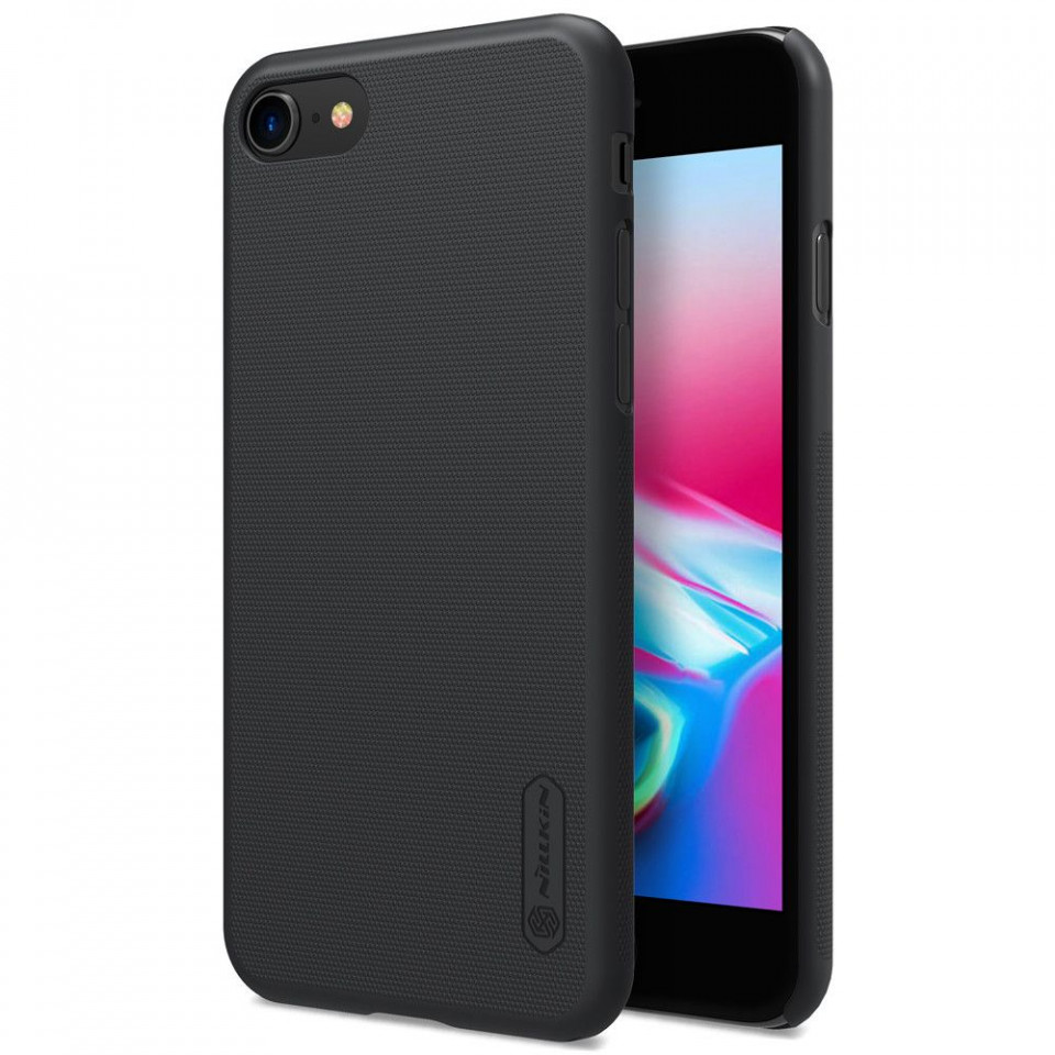 Husa iPhone 7 / 8 / SE 2 / SE 2020, Super Frosted Shield, Nillkin - Negru