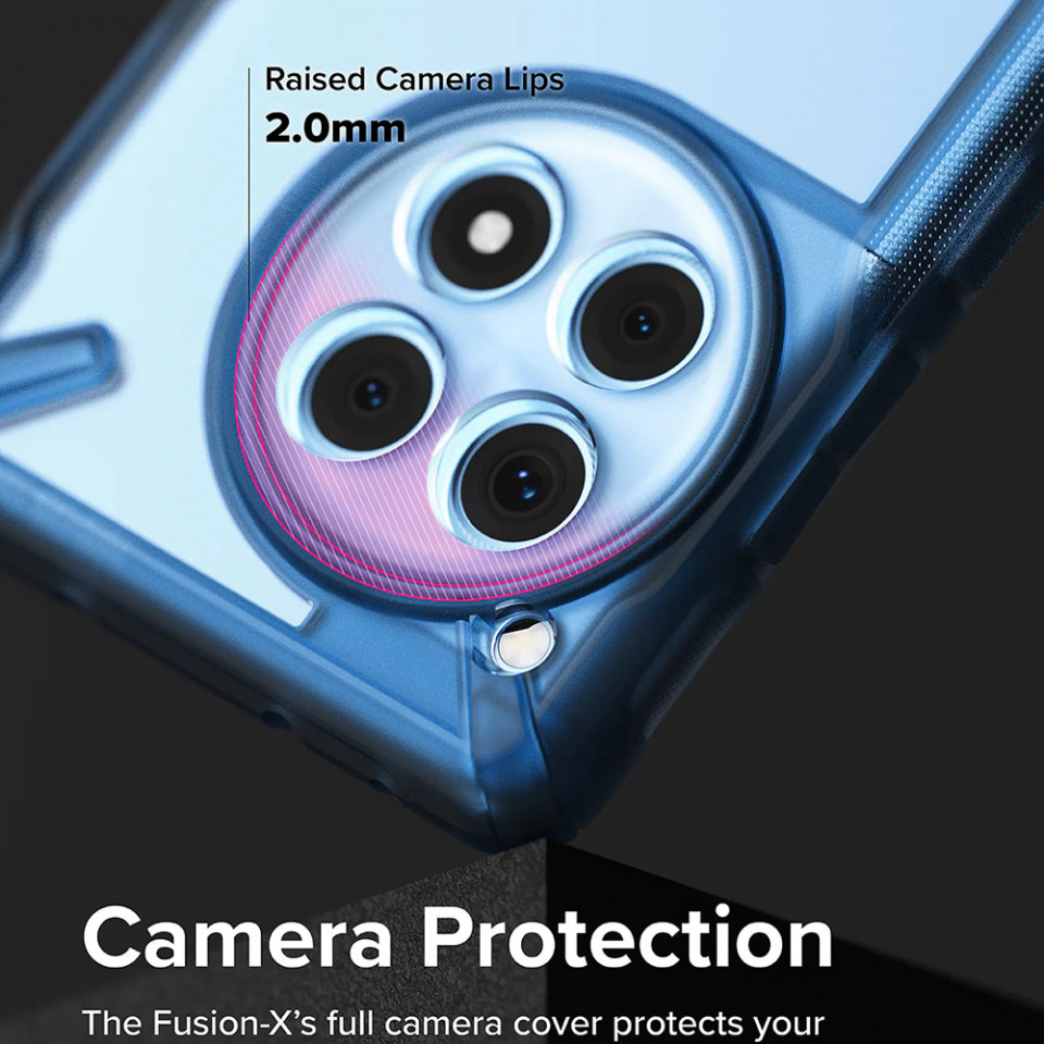 Husa OnePlus 12R, Ringke Fusion X Design - Albastru - 2 | YEO