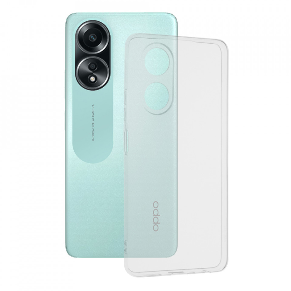Husa OPPO A58 4G din silicon TPU slim, Techsuit - Transparent