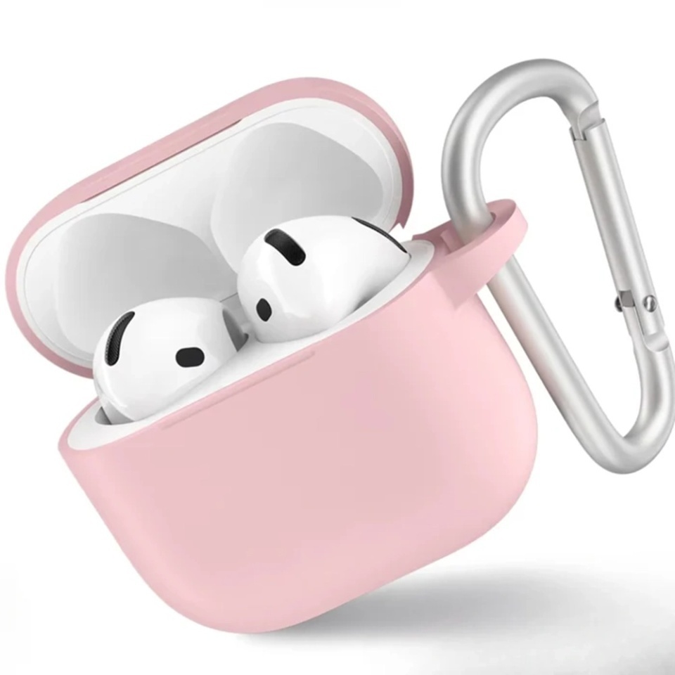 Husa pentru AirPods 4 din silicon moale, Blueo Liquid Silicone, Roz