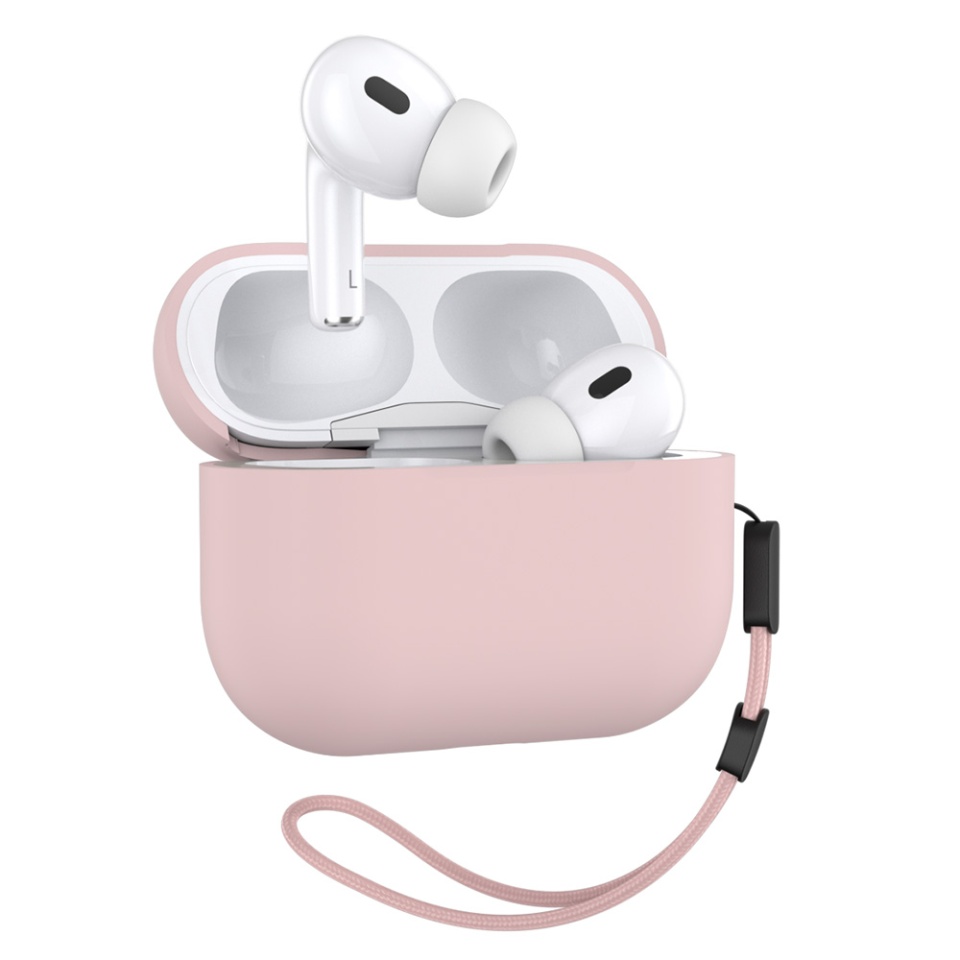 Husa pentru AirPods Pro 2 din silicon moale, Blueo Liquid Silicone, Roz - 1 | YEO
