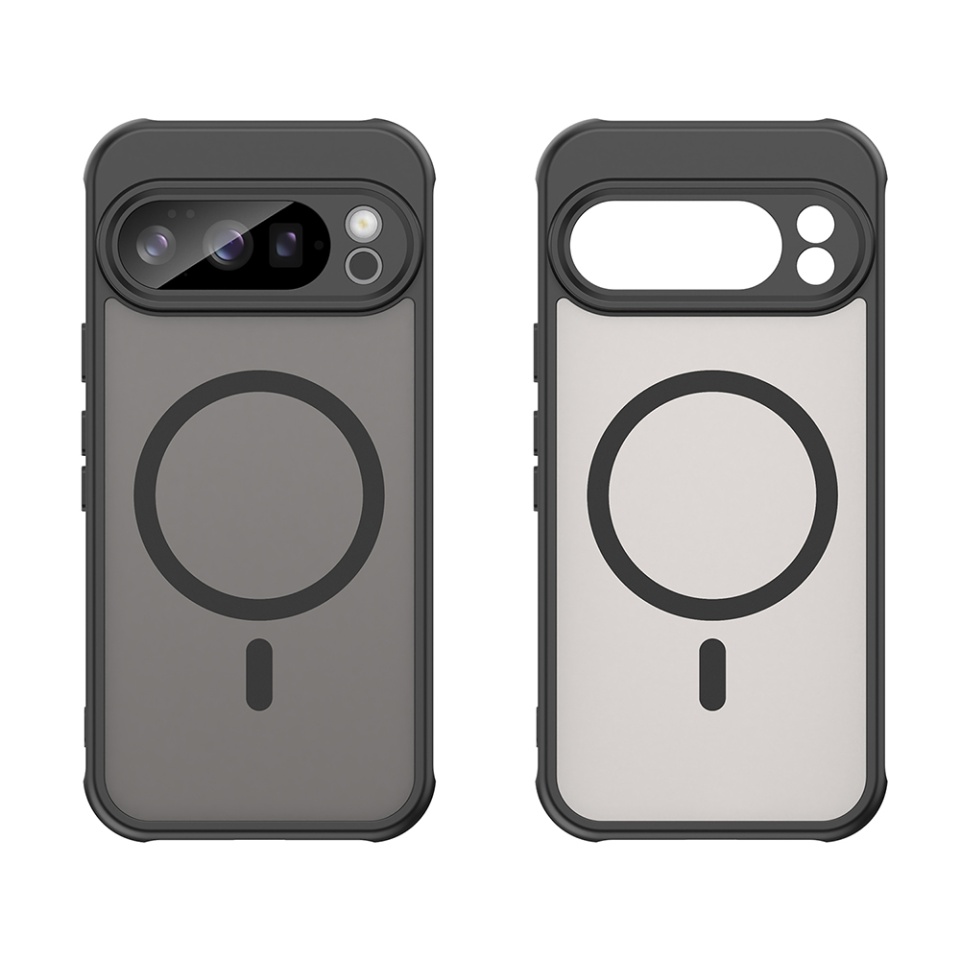 Husa pentru Google Pixel 10 Pro, SKYDDAR INNOVATION, HaloFrost MagSafe II, Antisoc, set cu sticker, Negru - 1 | YEO