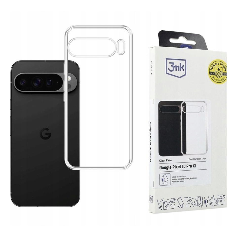 Husa pentru Google Pixel 10 Pro XL, din silicon, 3mk Clear Case, Transparent