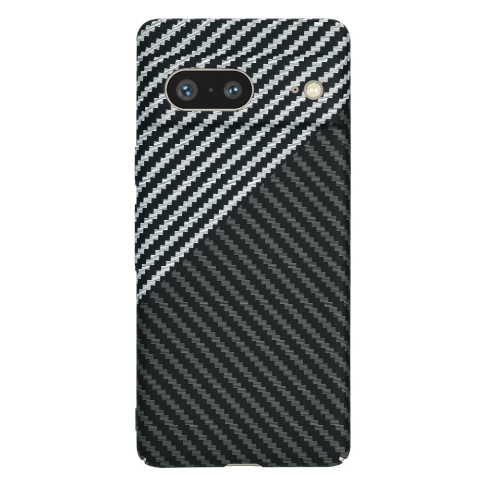 Husa pentru Google Pixel 7, Finisaj Premium cu Textura de Carbon, Design Elegant, SKDR CarbonFlex - Gri - 2 | YEO