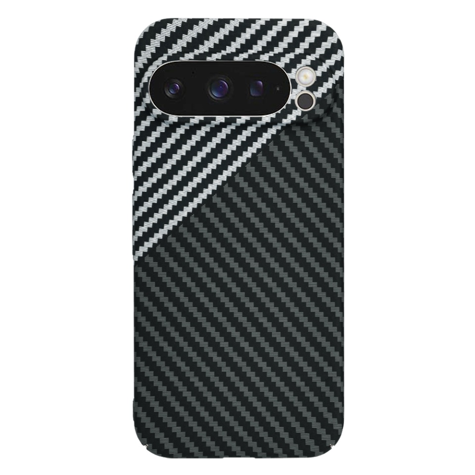 Husa pentru Google Pixel 9 Pro, Finisaj Premium cu Textura de Carbon, Design Elegant, SKDR CarbonFlex - Gri - 2 | YEO