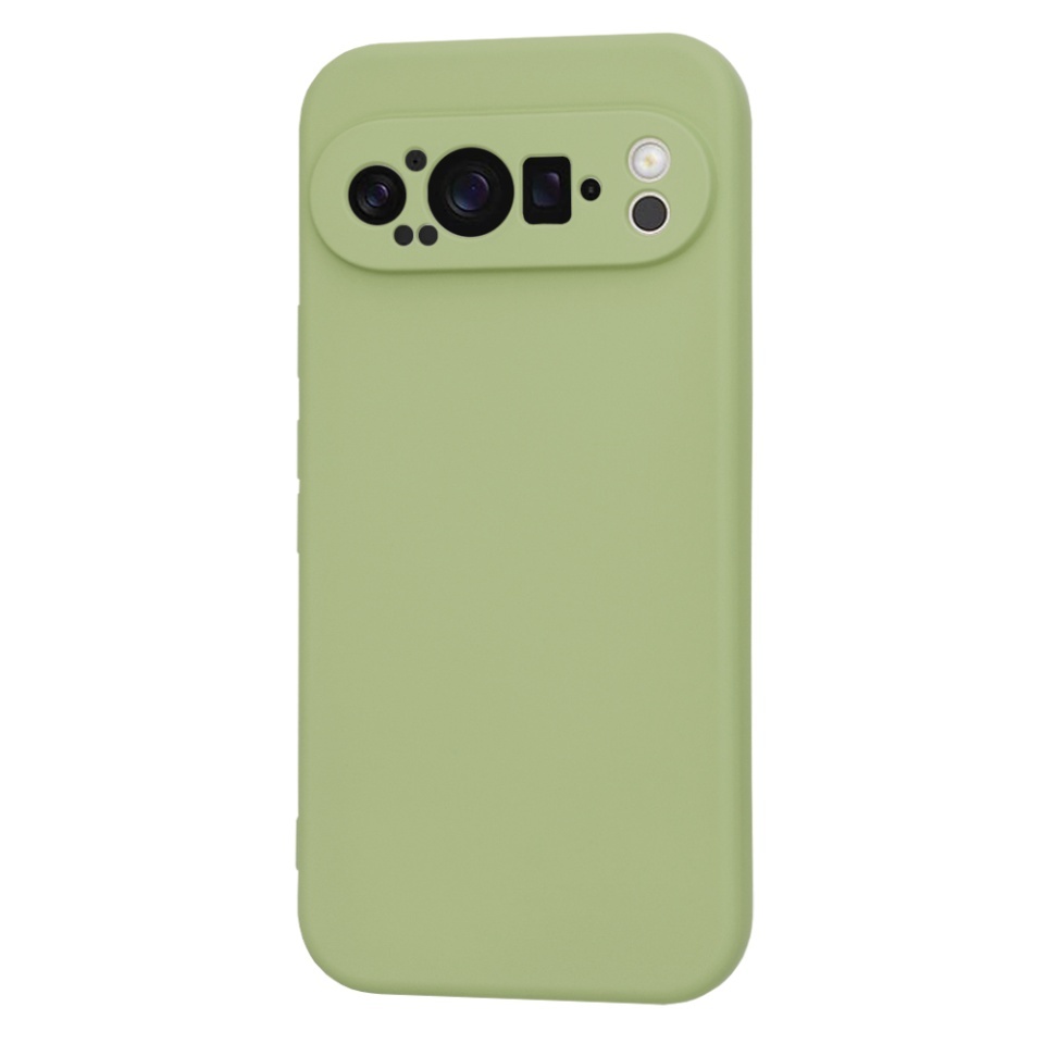 Husa pentru Google Pixel 9 Pro, SKYDDAR INNOVATION, din Silicon Catifelat, SoftElegance, set cu sticker, Verde - 2 | YEO