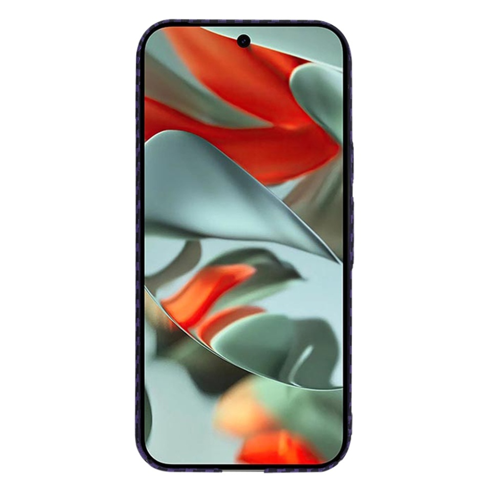 Husa pentru Google Pixel 9 Pro XL, SKYDDAR INNOVATION, textura carbon, Carbonite FiberShell, set cu sticker, Mov, - 1 | YEO