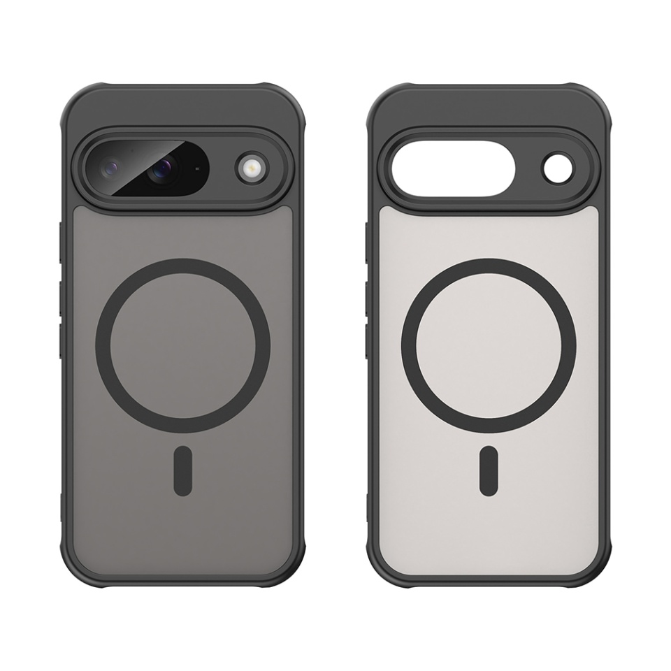 Husa pentru Google Pixel 9, SKYDDAR INNOVATION, HaloFrost MagSafe II, Antisoc, set cu sticker, Negru - 1 | YEO