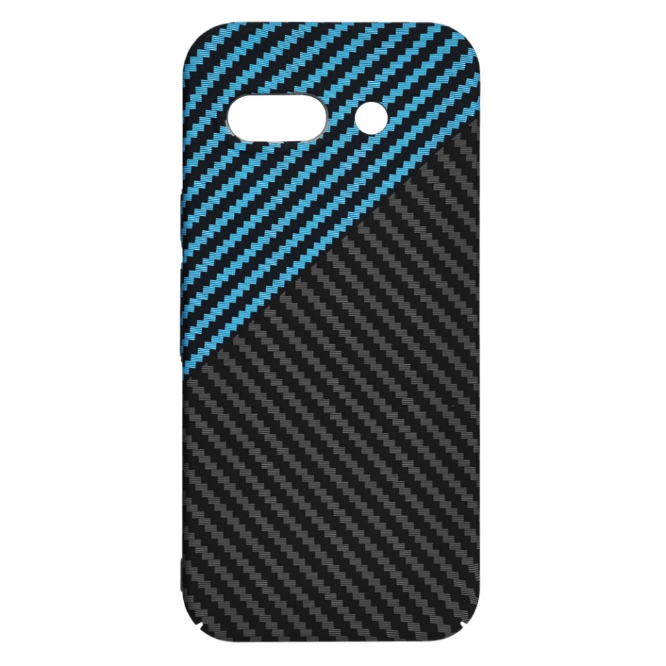 Husa pentru Google Pixel 9a, Finisaj Premium cu Textura de Carbon, Design Elegant, SKDR CarbonFlex - Bleu - 3 | YEO