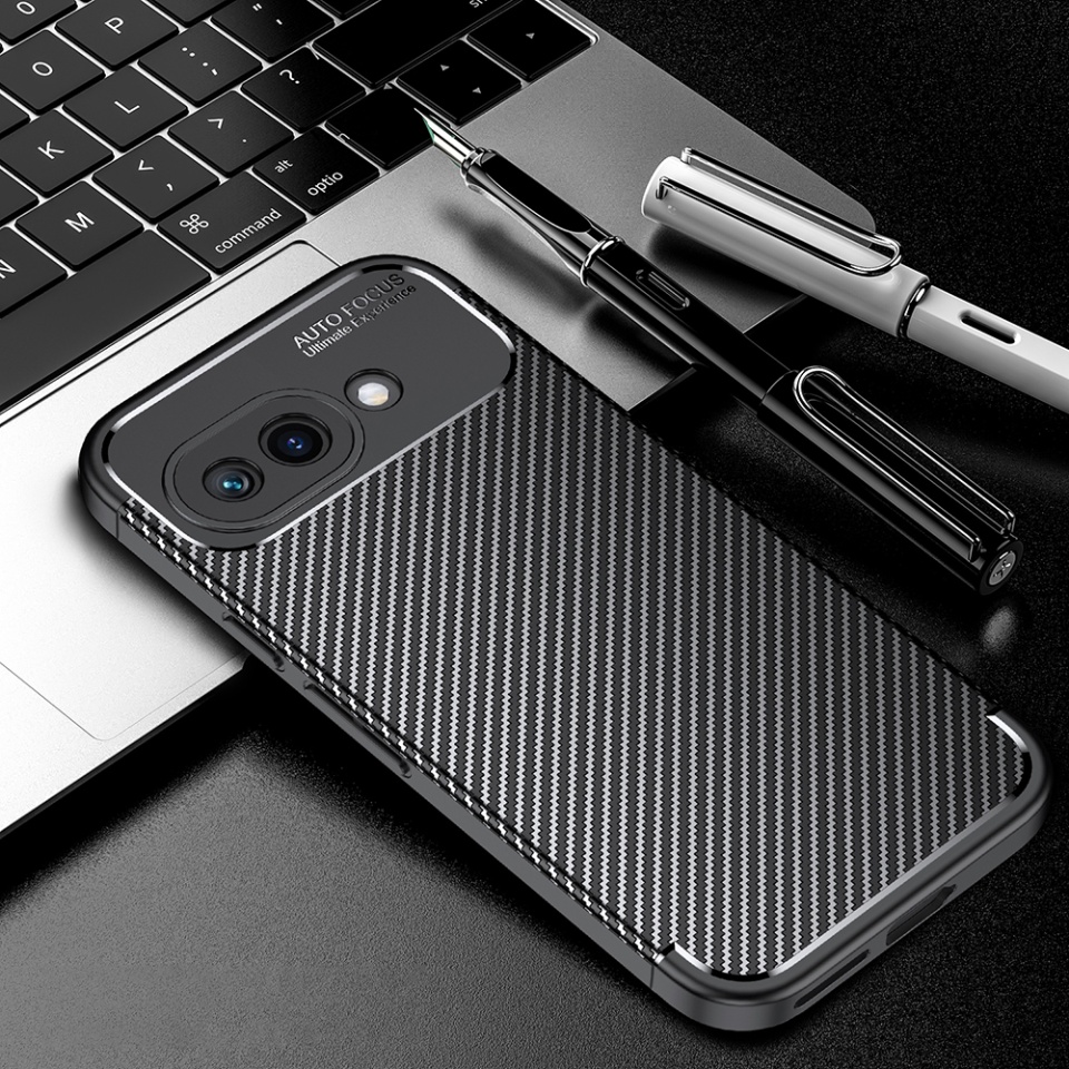 Husa pentru Google Pixel 9a, SKYDDAR INNOVATION, CarbonFiber, Antisoc, Negru, set cu sticker - 2 | YEO