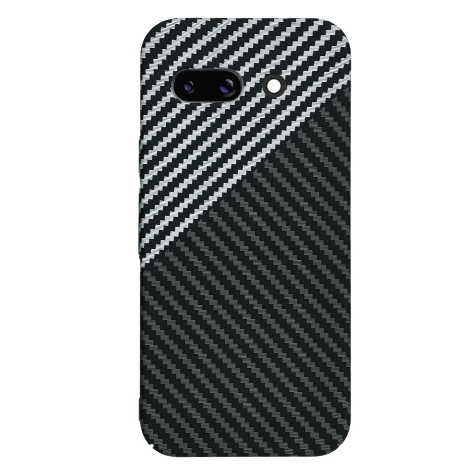 Husa pentru Google Pixel 9a, SKYDDAR INNOVATION, textura carbon, Carbonite FiberShell, set cu sticker, Gri, - 2 | YEO
