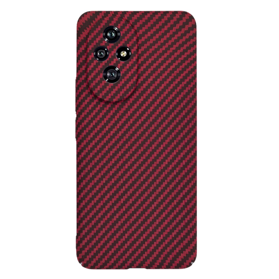 Husa pentru Honor 200, Finisaj Premium cu Textura de Carbon, Design Elegant, SKDR CarbonFlex - Rosu - 1 | YEO