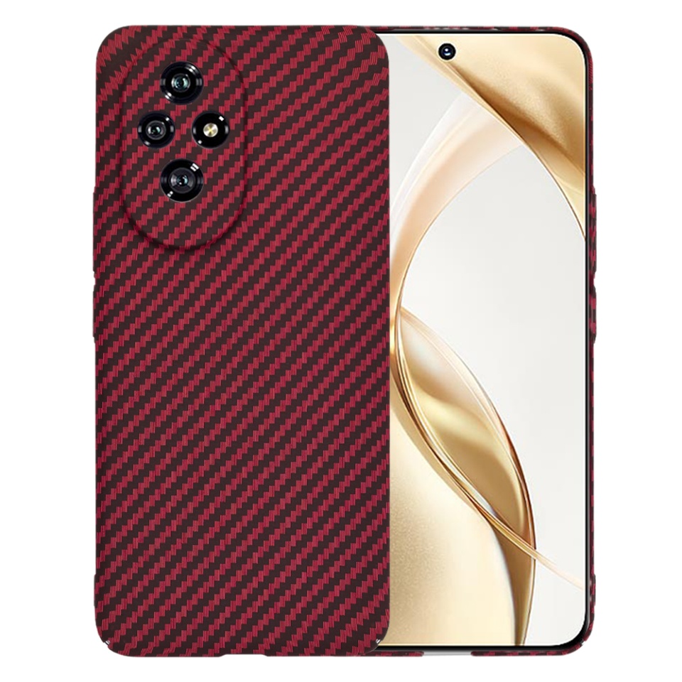 Husa pentru Honor 200, Finisaj Premium cu Textura de Carbon, Design Elegant, SKDR CarbonFlex - Rosu