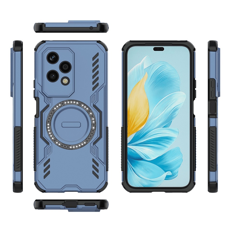 Husa pentru Honor 200 Lite, SKYDDAR INOVATION, ArmorMag, Magsafe, set cu sticker, Albastru - 2 | YEO