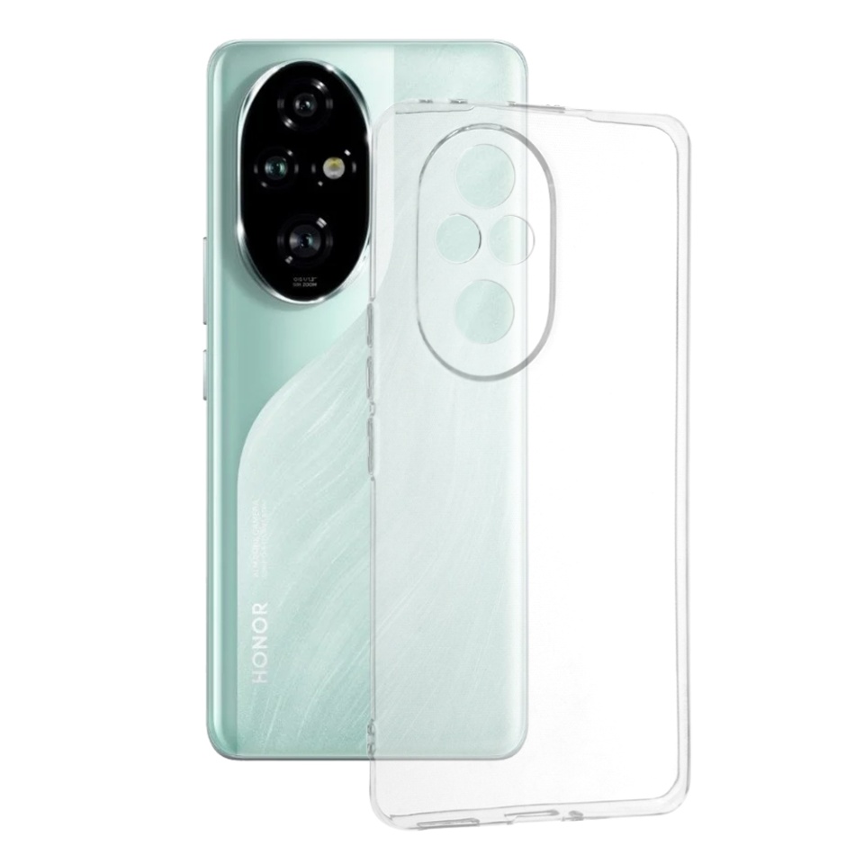 Husa pentru Honor 200 Pro din silicon transparent, SKDR ClearGuard - Transparent