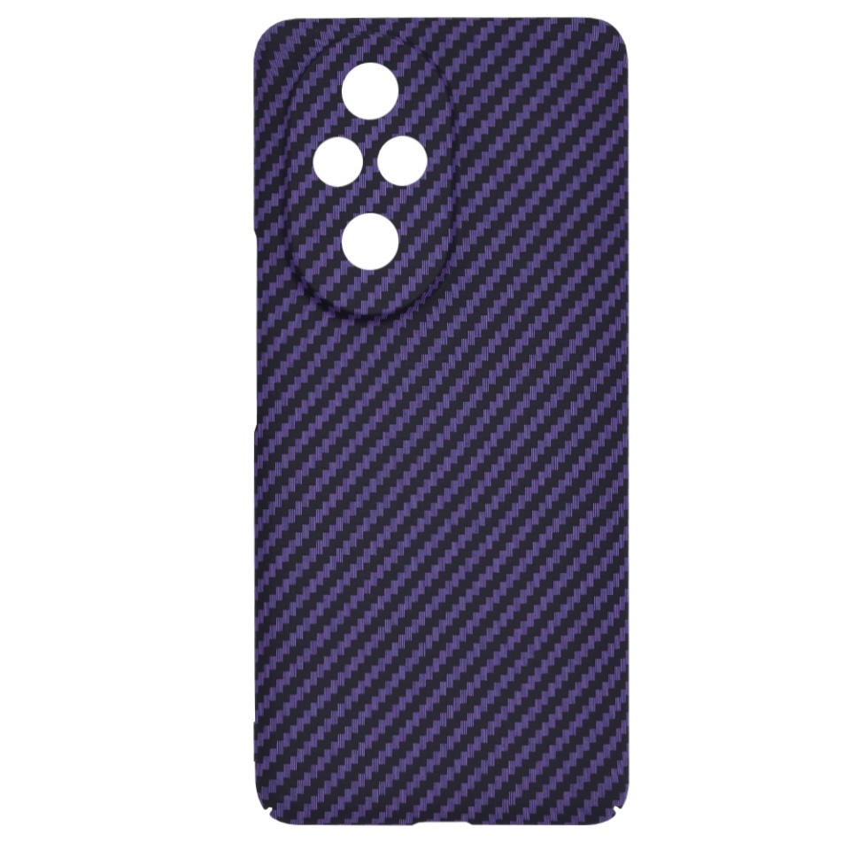 Husa pentru Honor 200 Pro, SKYDDAR INNOVATION, textura carbon, Carbonite FiberShell, set cu sticker, Mov, - 3 | YEO