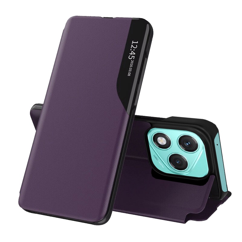 Husa pentru Honor 400 Lite, SKYDDAR INNOVATION, eFold, tip carte, set cu sticker, Mov